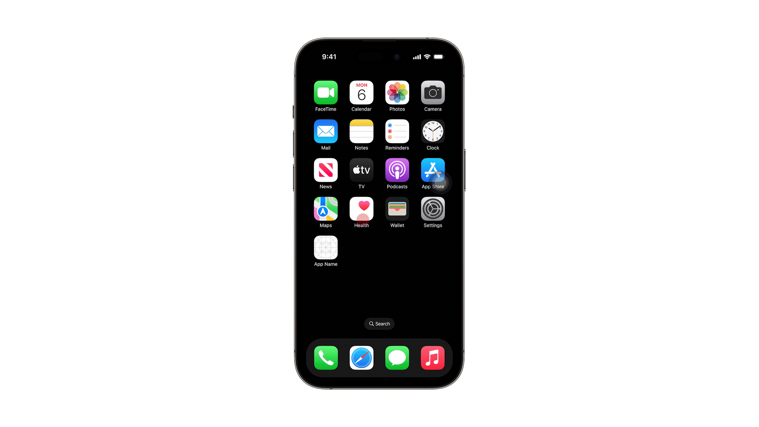 Animated demonstration of the one-handed iPhone use concept